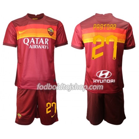 AS Roma Javier Pastore 27 Børn Hjemme Fodboldsæt 2020-21 S/S (+ Korte bukser)